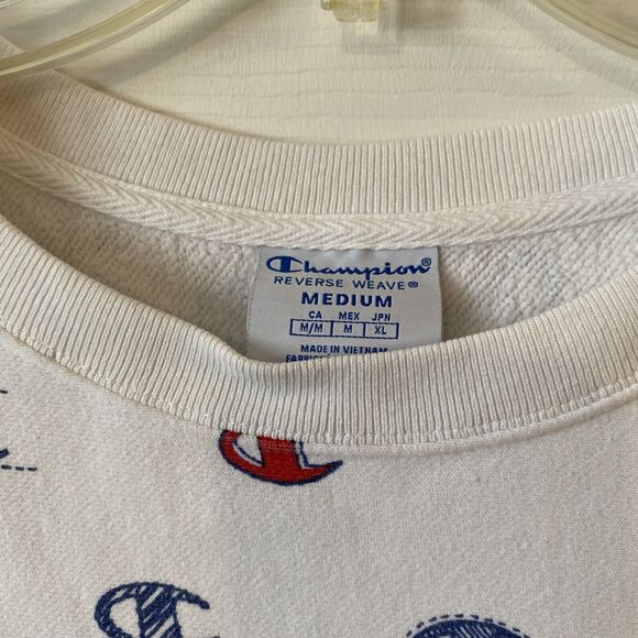 Vintage 90’s Champion Reverse Weave Sweatshirt Men’s Medium Spell Out Pullover - Picture 2 of 13